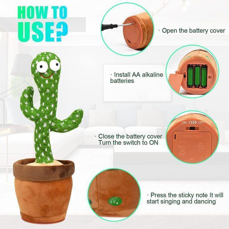 Dancing Cactus Plush Toy for Kids